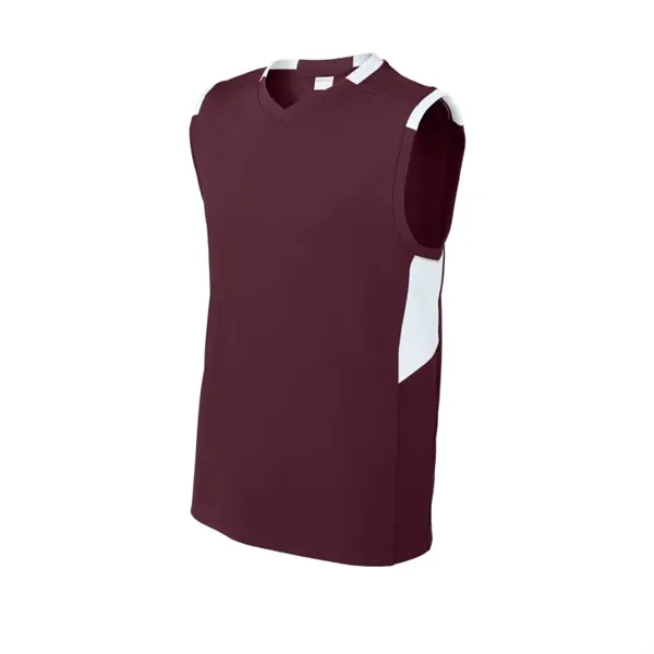 Sport-Tek Youth Club Sleeveless V-Neck - Sport-Tek Youth Club Sleeveless V-Neck - Image 4 of 7