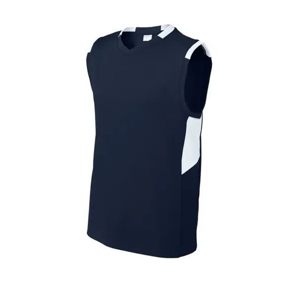 Sport-Tek Youth Club Sleeveless V-Neck - Sport-Tek Youth Club Sleeveless V-Neck - Image 5 of 7