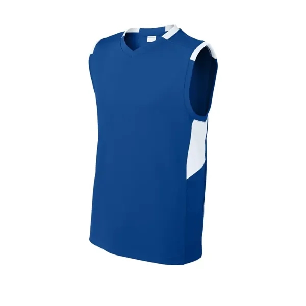 Sport-Tek Youth Club Sleeveless V-Neck - Sport-Tek Youth Club Sleeveless V-Neck - Image 6 of 7