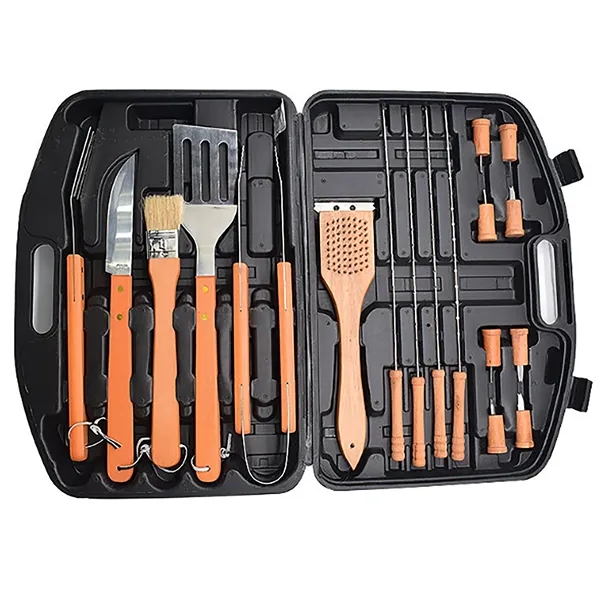 18 Pcs Wooden Barbecue Tool Sets - 18 Pcs Wooden Barbecue Tool Sets - Image 2 of 4
