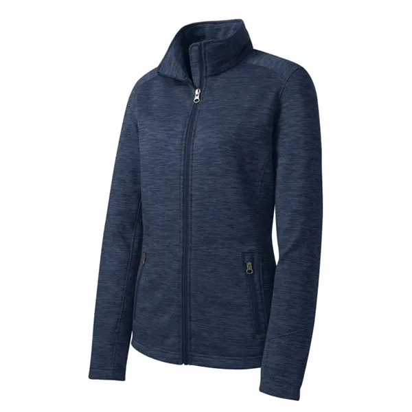 Port Authority Women's Digi Stripe Fleece Jacket. - Port Authority Women's Digi Stripe Fleece Jacket. - Image 3 of 4