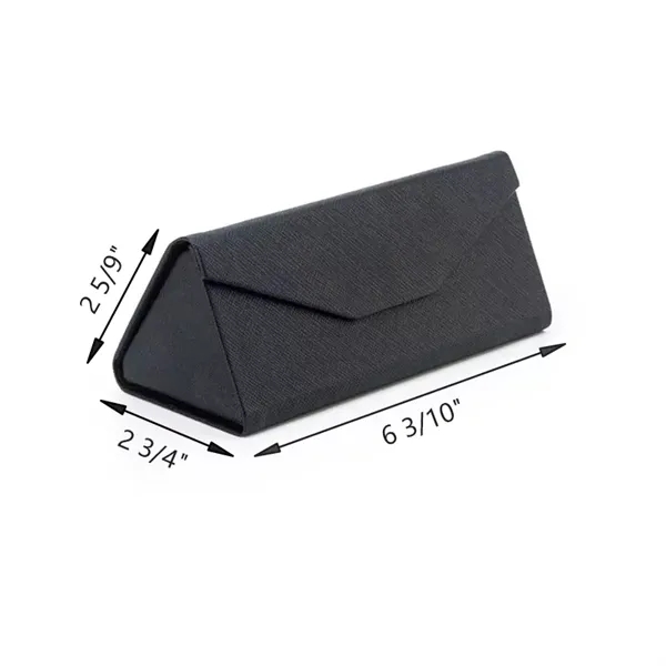 Custom PU Leather Magnetic Folding Sunglasses Case - Custom PU Leather Magnetic Folding Sunglasses Case - Image 3 of 3