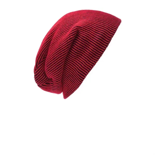 Port Authority Rib Knit Slouch Beanie. - Port Authority Rib Knit Slouch Beanie. - Image 2 of 3