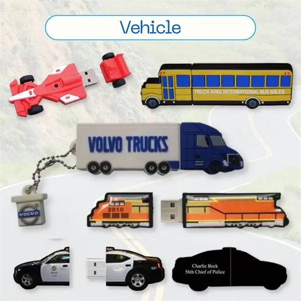 Custom Vehicle-Themed USB Drives - Custom Vehicle-Themed USB Drives - Image 0 of 11