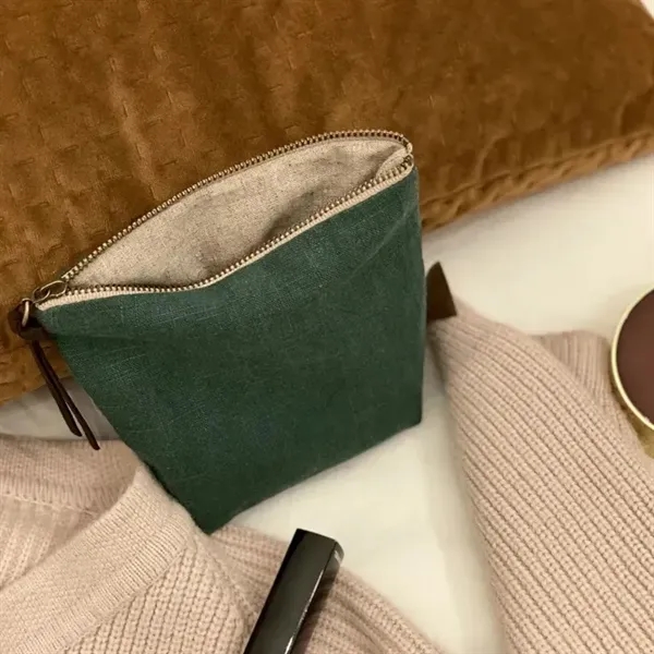 Large Size Zipper Canvas Cosmetic Pouch - Large Size Zipper Canvas Cosmetic Pouch - Image 2 of 6