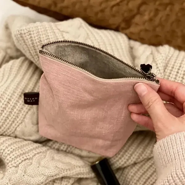 Large Size Zipper Canvas Cosmetic Pouch - Large Size Zipper Canvas Cosmetic Pouch - Image 6 of 6