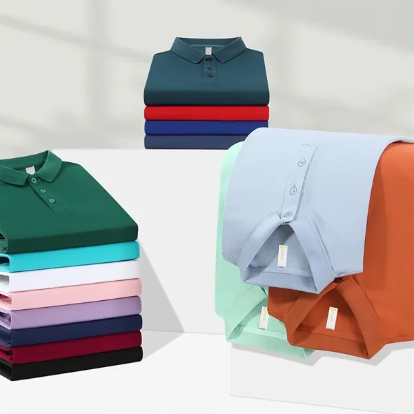 Unisex Short Sleeve Polo Shirts - Unisex Short Sleeve Polo Shirts - Image 2 of 18