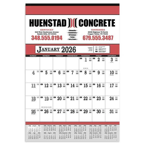 Contractor's 13-Sheet Calendar - Contractor's 13-Sheet Calendar - Image 0 of 0
