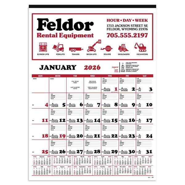 Contractor's 12-Sheet Calendar - Contractor's 12-Sheet Calendar - Image 0 of 0