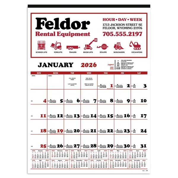 Contractor's 12-Sheet Calendar - Contractor's 12-Sheet Calendar - Image 0 of 0