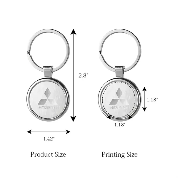 Round Satin Metal Keychain - Round Satin Metal Keychain - Image 1 of 3