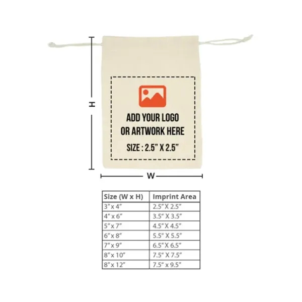 Canvas Drawstring Bags - Printed (Front Only) - Canvas Drawstring Bags - Printed (Front Only) - Image 3 of 5
