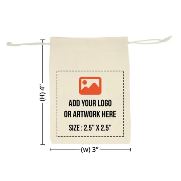 Canvas Drawstring Bags - Printed (Front and Back) - Canvas Drawstring Bags - Printed (Front and Back) - Image 2 of 5