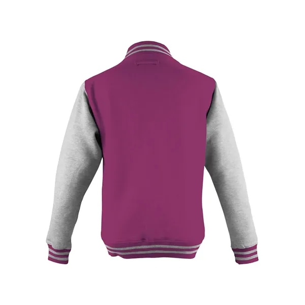 AWDis Youth Heavyweight Letterman Jacket - AWDis Youth Heavyweight Letterman Jacket - Image 3 of 10