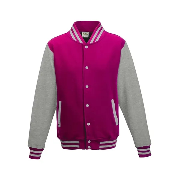 AWDis Youth Heavyweight Letterman Jacket - AWDis Youth Heavyweight Letterman Jacket - Image 4 of 10