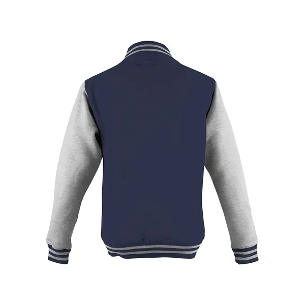 AWDis Youth Heavyweight Letterman Jacket - AWDis Youth Heavyweight Letterman Jacket - Image 7 of 10