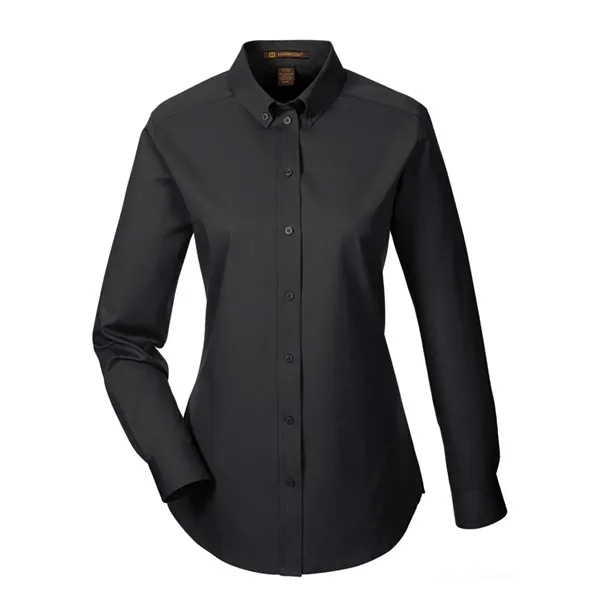 Harriton Women's Foundation Cotton Twill Shirt with Teflon - Harriton Women's Foundation Cotton Twill Shirt with Teflon - Image 1 of 5