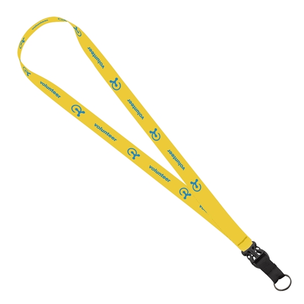 Custom 3/4" Dye-Sublimated Lanyard w/ Slide Release & Split-Ring