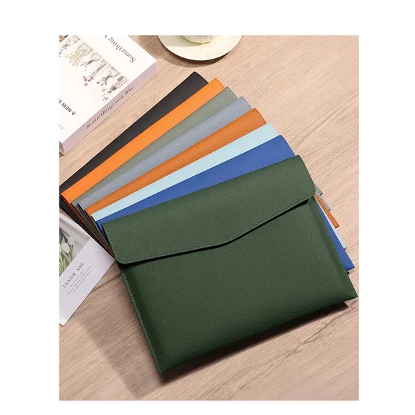 PU Leather A4 Document Holder File Organizer - PU Leather A4 Document Holder File Organizer - Image 2 of 5