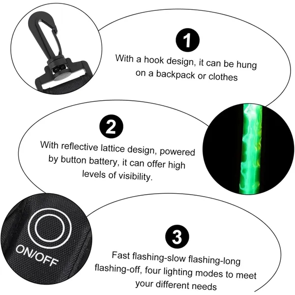 Backpack Reflective Strip Cycling Hiking Bag LED Light - Backpack Reflective Strip Cycling Hiking Bag LED Light - Image 3 of 5