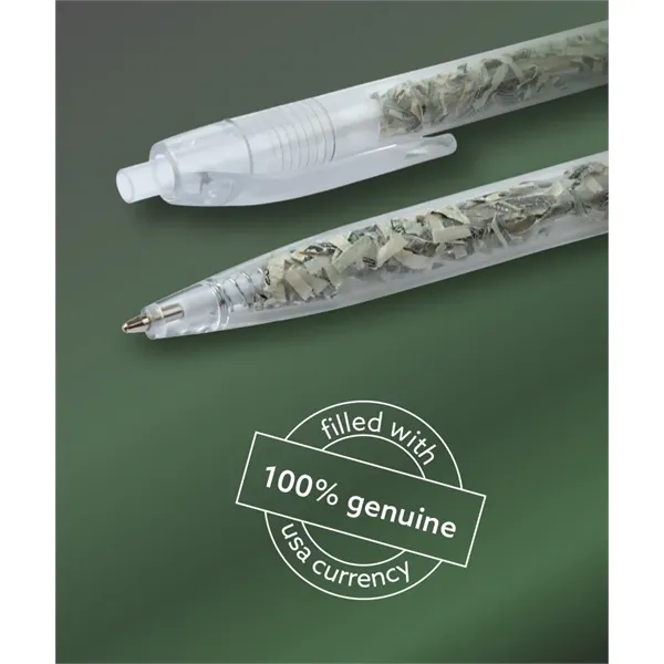 US Currency Filled Translucent Clicker - Money Pens - US Currency Filled Translucent Clicker - Money Pens - Image 1 of 3