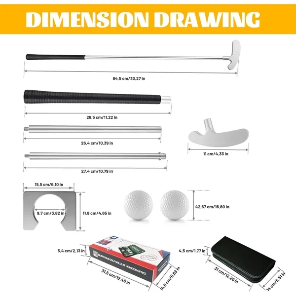 Executive Gift Mini Portable Golf Putter Game Set Kit - Executive Gift Mini Portable Golf Putter Game Set Kit - Image 1 of 3