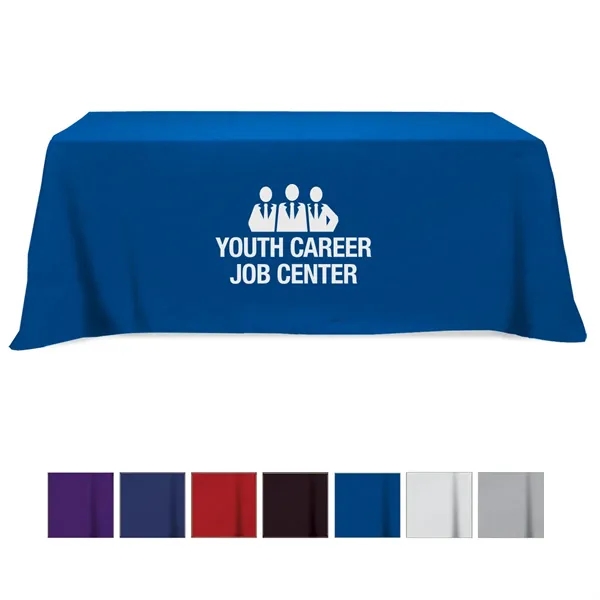 Flat Poly/Cotton 4-sided Table Cover - fits 8' standard t... - Flat Poly/Cotton 4-sided Table Cover - fits 8' standard t... - Image 6 of 6