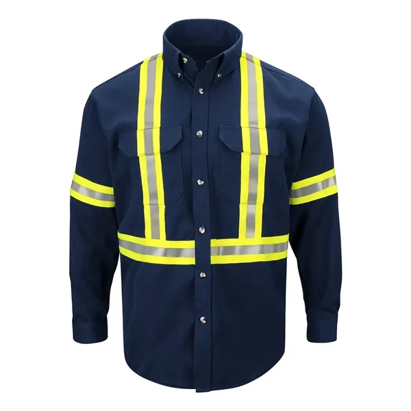Bulwark Men's Dress Uniform Shirt with CSA reflective tri... - Bulwark Men's Dress Uniform Shirt with CSA reflective tri... - Image 1 of 2