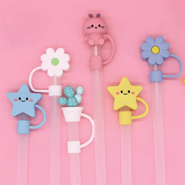 3D PVC Straw Toppers - 3D PVC Straw Toppers - Image 0 of 5