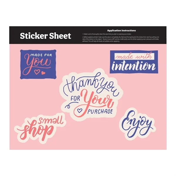 Ultra Removable Sticker Sheet 5.5" x 7" Custom Shapes - Ultra Removable Sticker Sheet 5.5" x 7" Custom Shapes - Image 0 of 2