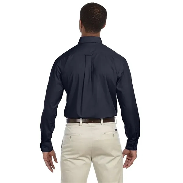 Harriton Men's Tall Essential Poplin - Harriton Men's Tall Essential Poplin - Image 3 of 8