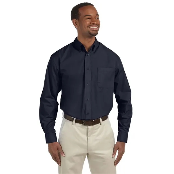Harriton Men's Tall Essential Poplin - Harriton Men's Tall Essential Poplin - Image 4 of 8