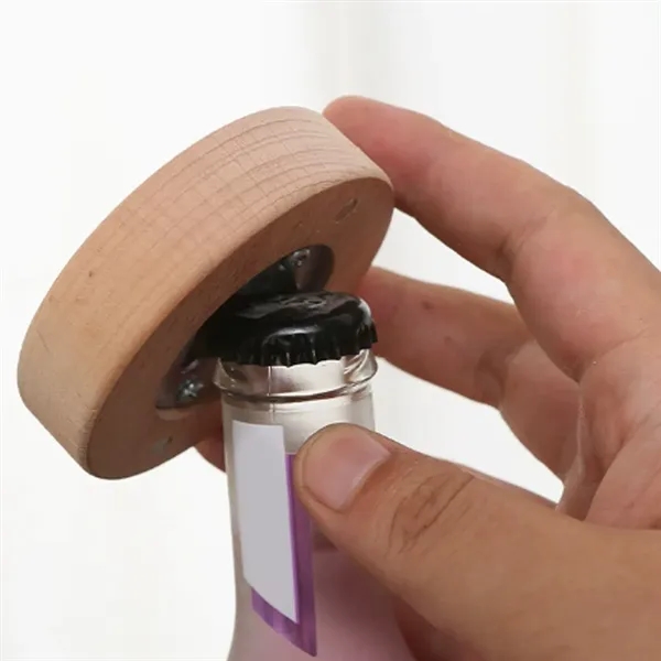 Magnetic Wooden Bottle Opener - Magnetic Wooden Bottle Opener - Image 3 of 3
