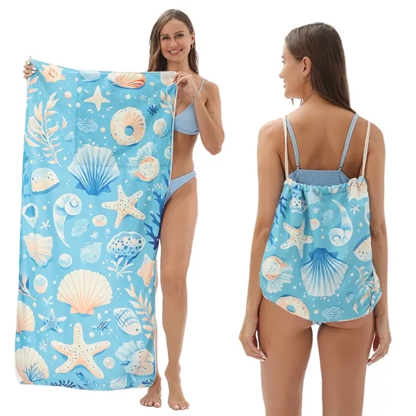 2-in-1 Beach Towel - 2-in-1 Beach Towel - Image 4 of 9