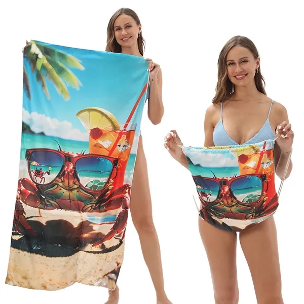 2-in-1 Beach Towel - 2-in-1 Beach Towel - Image 8 of 9