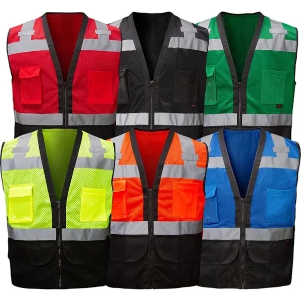 Enhanced Visibility Premium Heavy Duty Vest w/Multi Pockets - Enhanced Visibility Premium Heavy Duty Vest w/Multi Pockets - Image 0 of 8