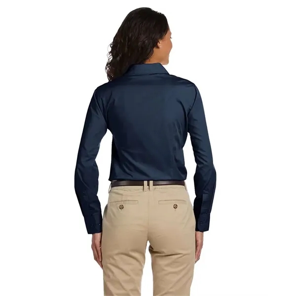 Harriton Women's Essential Poplin - Harriton Women's Essential Poplin - Image 6 of 14