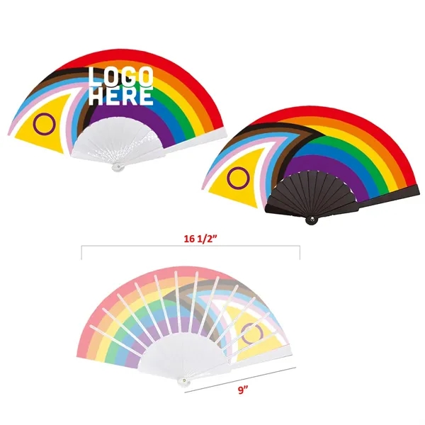 New Progress Pride Folding Hand Fans - New Progress Pride Folding Hand Fans - Image 0 of 0