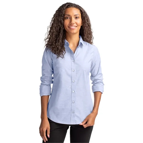 Cutter & Buck Stretch Oxford Womens Long Sleeve Dress Shirt - Cutter & Buck Stretch Oxford Womens Long Sleeve Dress Shirt - Image 7 of 7