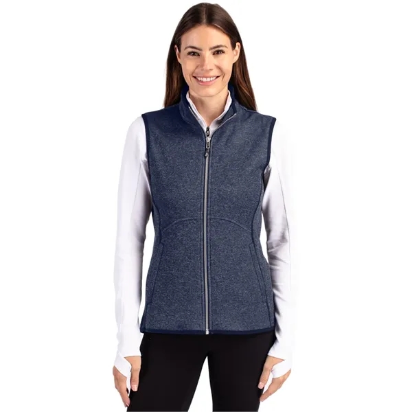 Cutter & Buck Mainsail Sweater Knit Womens Full Zip Vest - Cutter & Buck Mainsail Sweater Knit Womens Full Zip Vest - Image 7 of 7