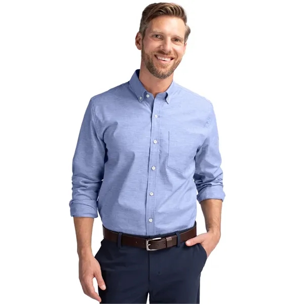 Cutter & Buck Stretch Oxford Mens Long Sleeve Dress Shirt - Cutter & Buck Stretch Oxford Mens Long Sleeve Dress Shirt - Image 5 of 7