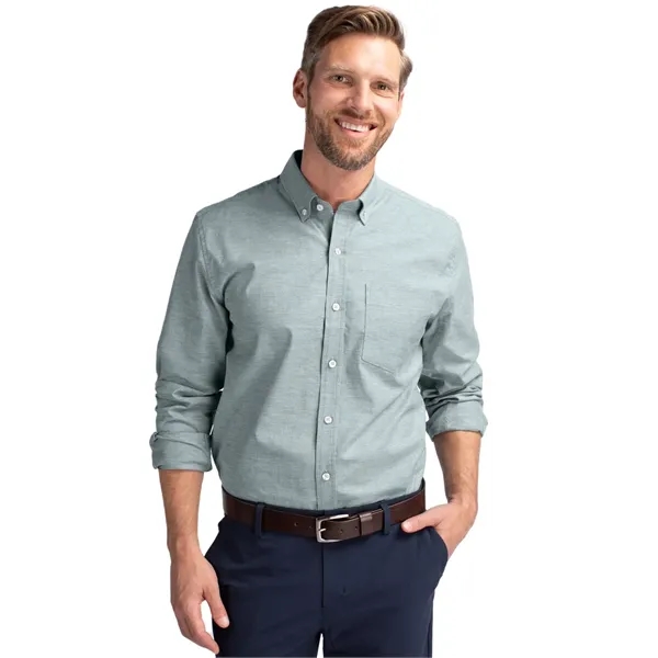 Cutter & Buck Stretch Oxford Mens Long Sleeve Dress Shirt - Cutter & Buck Stretch Oxford Mens Long Sleeve Dress Shirt - Image 7 of 7