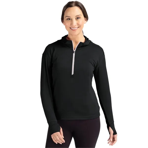 Cutter & Buck Daybreak Eco Recycled Womens Half Zip Hoodie - Cutter & Buck Daybreak Eco Recycled Womens Half Zip Hoodie - Image 2 of 13