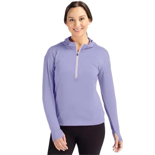 Cutter & Buck Daybreak Eco Recycled Womens Half Zip Hoodie - Cutter & Buck Daybreak Eco Recycled Womens Half Zip Hoodie - Image 9 of 13