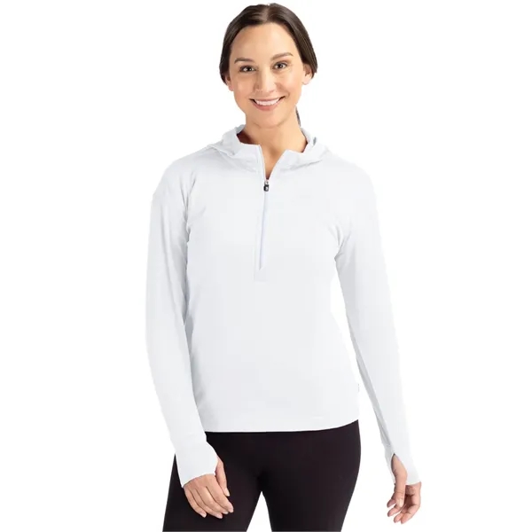 Cutter & Buck Daybreak Eco Recycled Womens Half Zip Hoodie - Cutter & Buck Daybreak Eco Recycled Womens Half Zip Hoodie - Image 12 of 13
