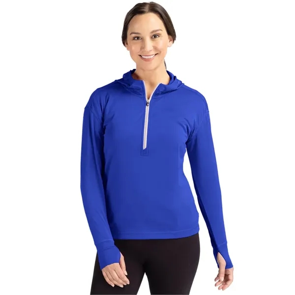 Cutter & Buck Daybreak Eco Recycled Womens Half Zip Hoodie - Cutter & Buck Daybreak Eco Recycled Womens Half Zip Hoodie - Image 13 of 13