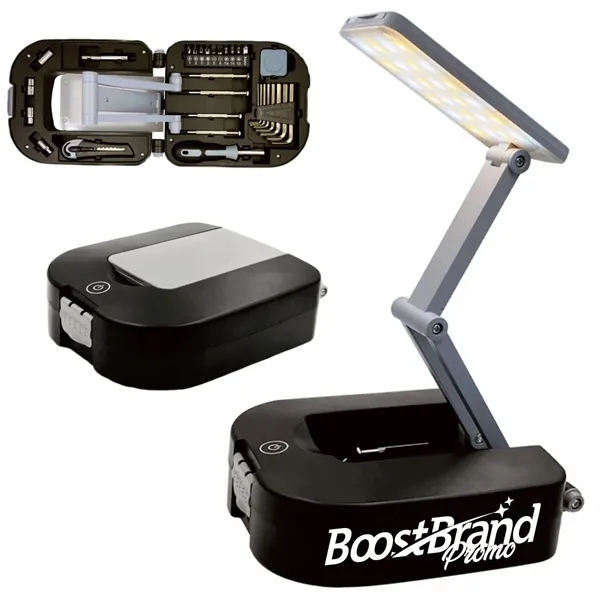 Portable LED Lamp Tool Kit with Foldable Work Light - Portable LED Lamp Tool Kit with Foldable Work Light - Image 0 of 3