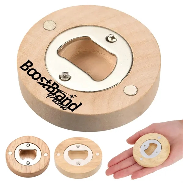 Eco Friendly Bamboo Magnetic Bottle Opener for Refrigerator - Eco Friendly Bamboo Magnetic Bottle Opener for Refrigerator - Image 0 of 3