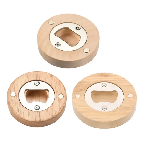 Eco Friendly Bamboo Magnetic Bottle Opener for Refrigerator - Eco Friendly Bamboo Magnetic Bottle Opener for Refrigerator - Image 2 of 3