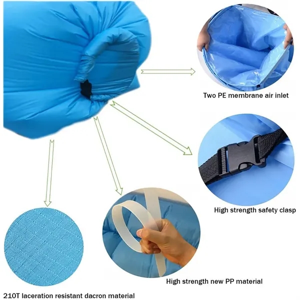 Inflatable Lounger Air Chair Sofa Bed Sleeping Bag Couch - Inflatable Lounger Air Chair Sofa Bed Sleeping Bag Couch - Image 5 of 7